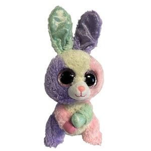 Ty Beanie Boos BUBBY EASTER RABBIT 6" NO HANG TAG USED PLUSH Plushie Bunny